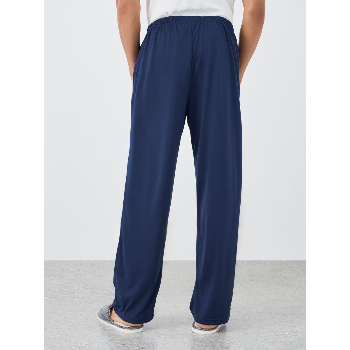 بنطال بيجاما سادة بخصر مطاطي-men-clothing-nightwear-pyjamaandshorts-image-4