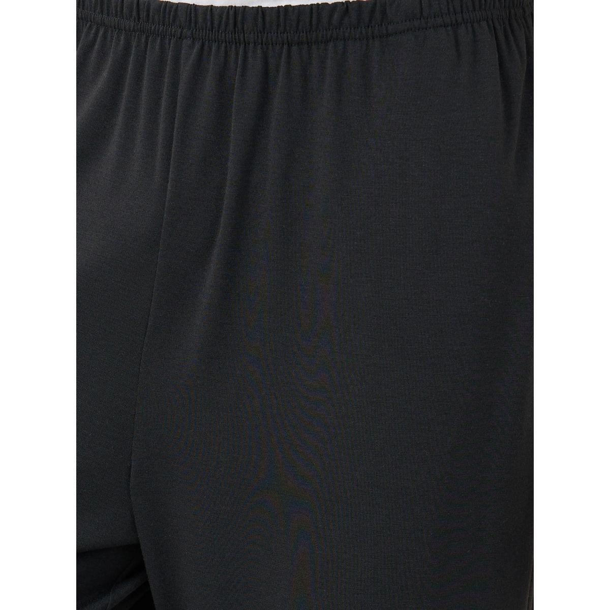 Styli Black Solid Pyjama with Contrast Piping Detail-men-clothing-nightwear-pyjamaandshorts-image-3