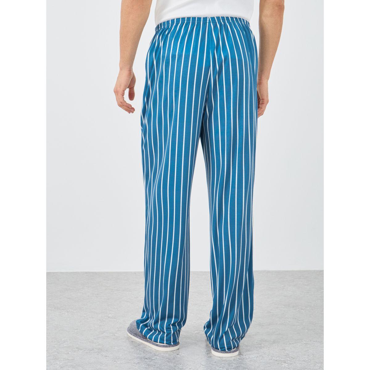 بنطال بيجاما مخطط بخصر مطاطي-men-clothing-nightwear-pyjamaandshorts-image-4