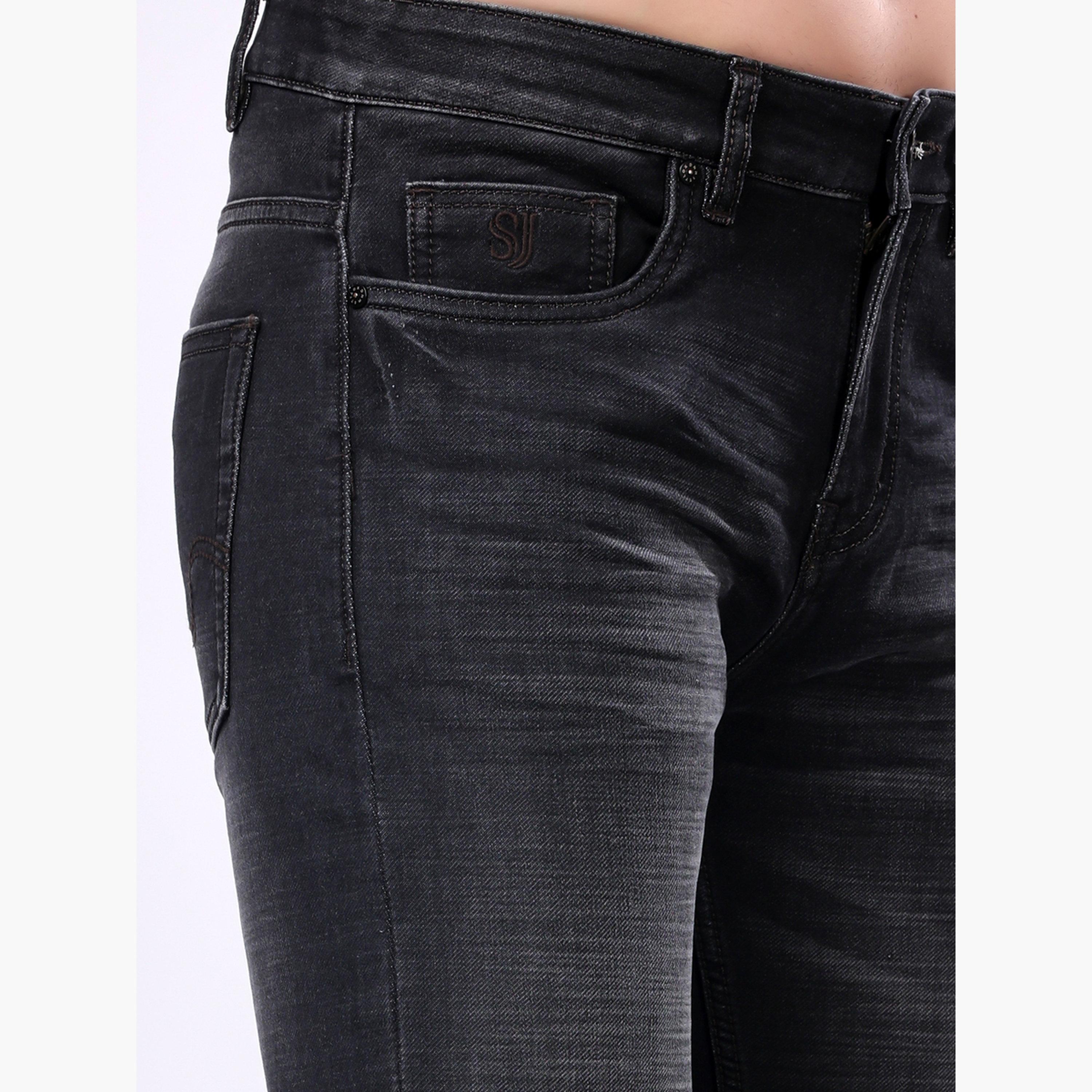 Stylox X Styli Stylox Comfort Fit Dark Grey Color Jeans-men-clothing-bottoms-jeans-image-5