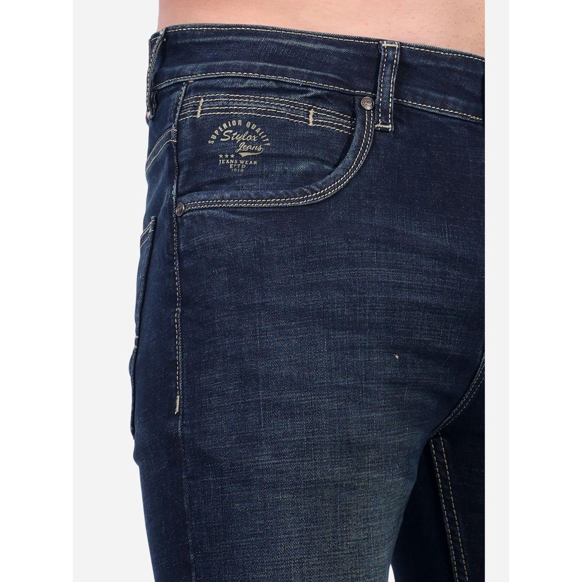 Stylox Mid Rise Whiskered Faded Slim Fit Jeans-men-clothing-bottoms-jeans-image-5