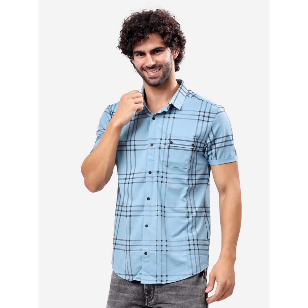 Stylox Checked Short Sleeve Regular Fit Shirt-men-clothing-shirts-image-1