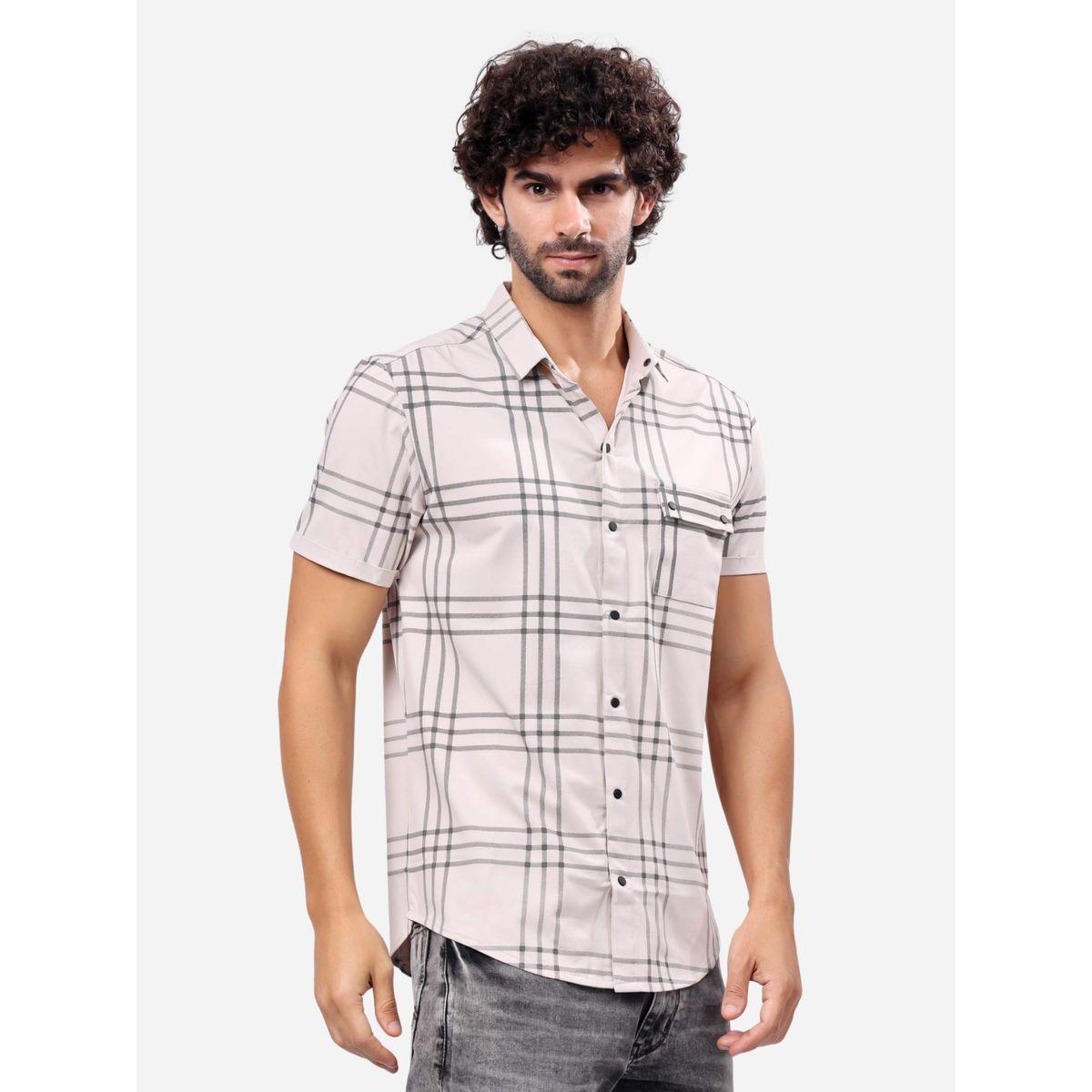 Stylox Checked Short Sleeve Regular Fit Shirt-men-clothing-shirts-image-2