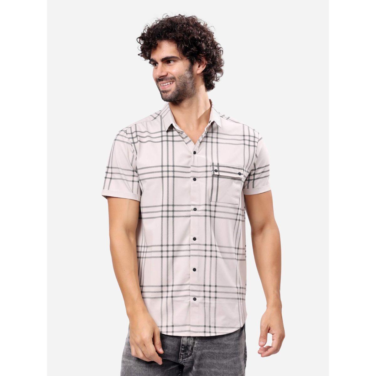 Stylox Checked Short Sleeve Regular Fit Shirt-men-clothing-shirts-image-4
