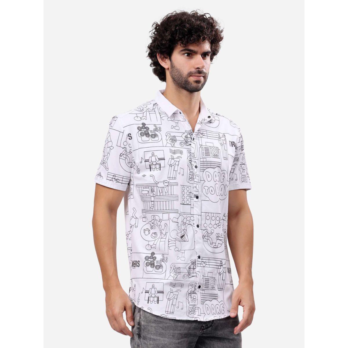 Stylox All-Over Printed Short Sleeve Regular Fit Shirt-men-clothing-shirts-image-5