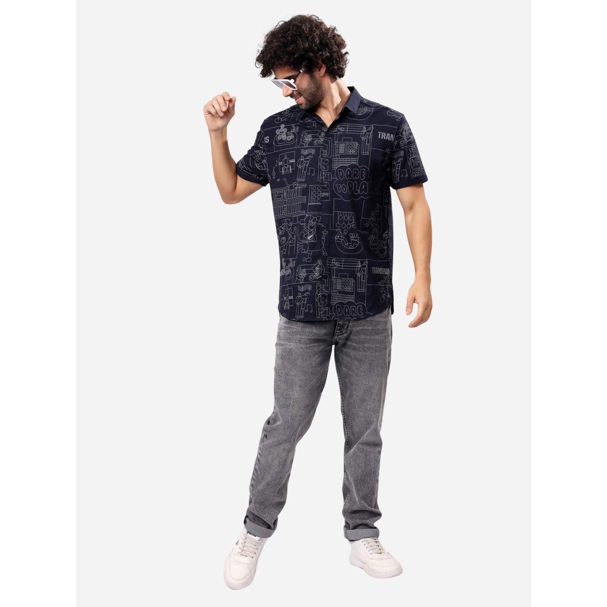 Stylox All-Over Printed Short Sleeve Regular Fit Shirt-men-clothing-shirts-image-4