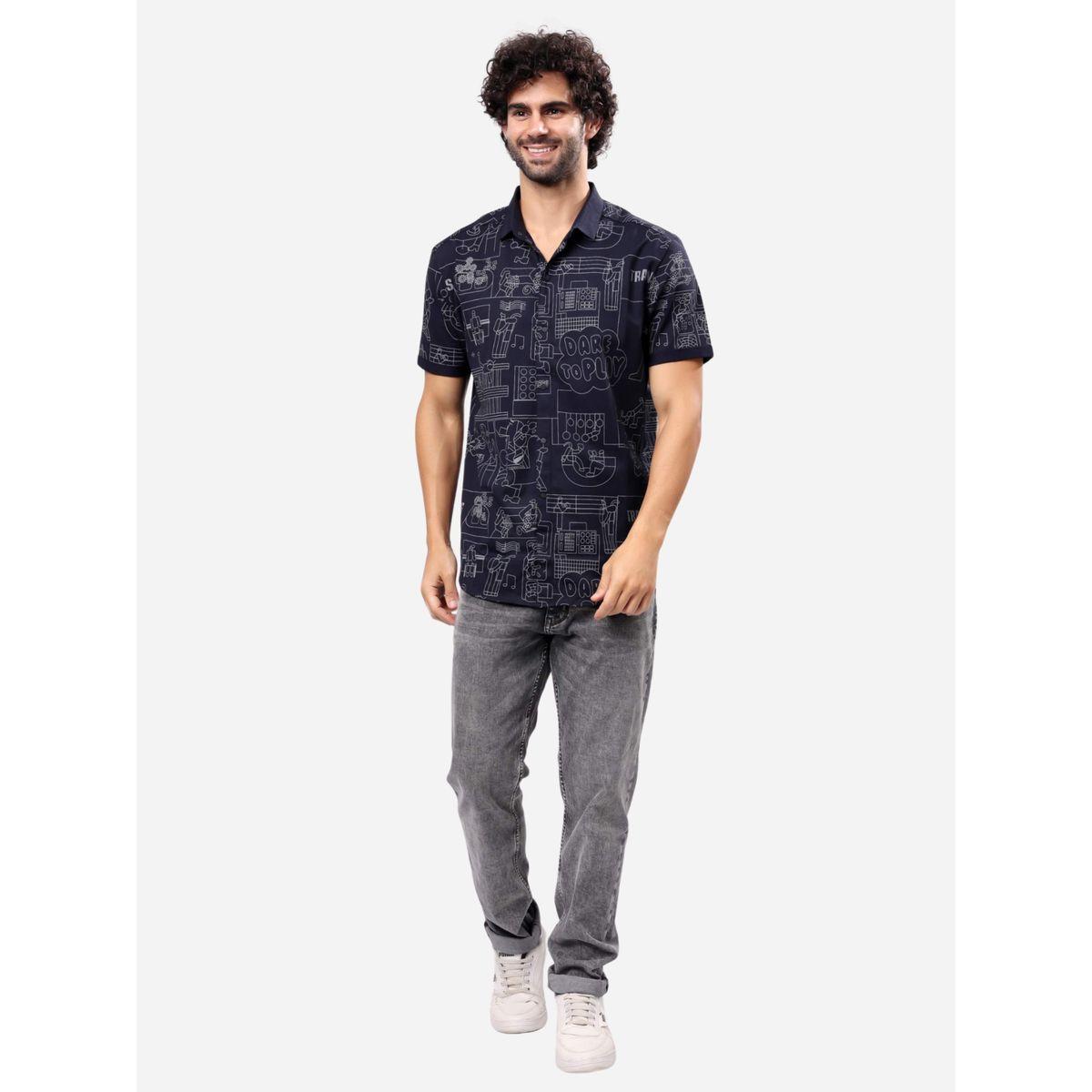 Stylox All-Over Printed Short Sleeve Regular Fit Shirt-men-clothing-shirts-image-5