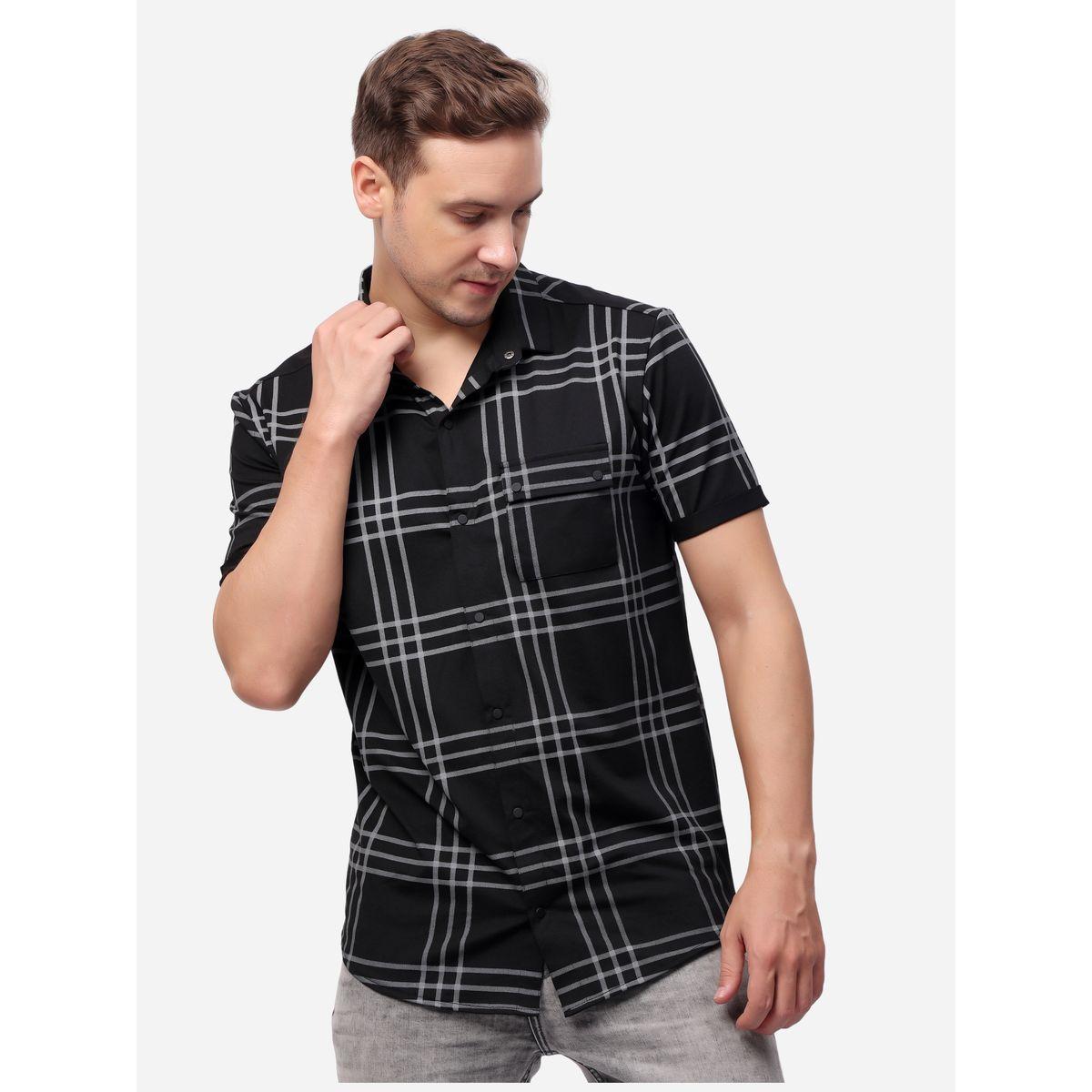 Stylox Checked Short Sleeve Regular Fit Shirt-men-clothing-shirts-image-1