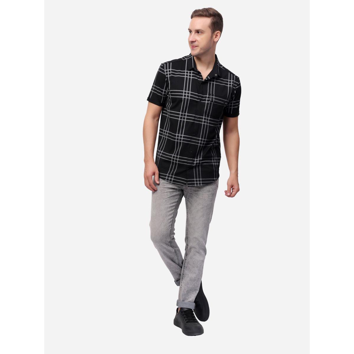 Stylox Checked Short Sleeve Regular Fit Shirt-men-clothing-shirts-image-2