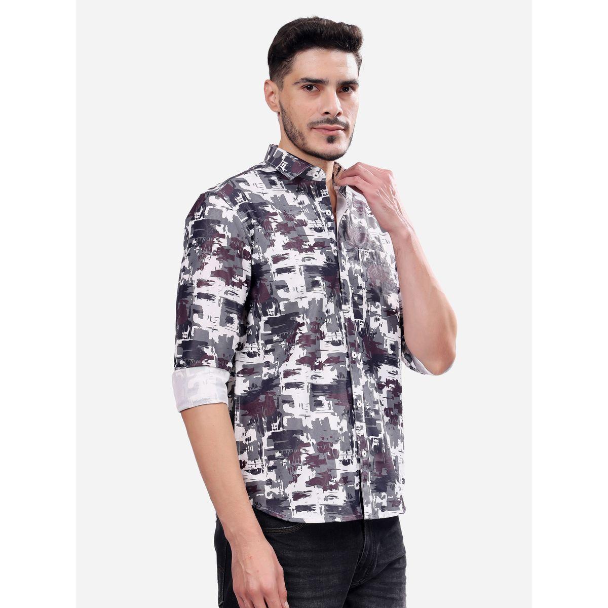 قميص بطبعة مجردة وأكمام طويلة مع جيب-men-clothing-shirts-image-3