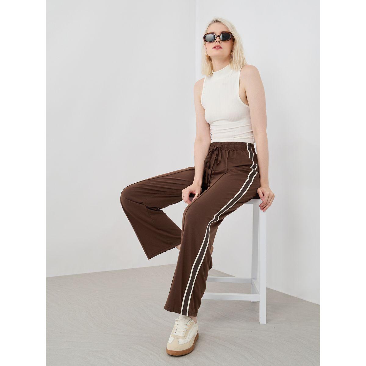 Styli Side Striped Drawstring Waist Wide Leg Joggers-women-clothing-bottoms-joggers-image-1