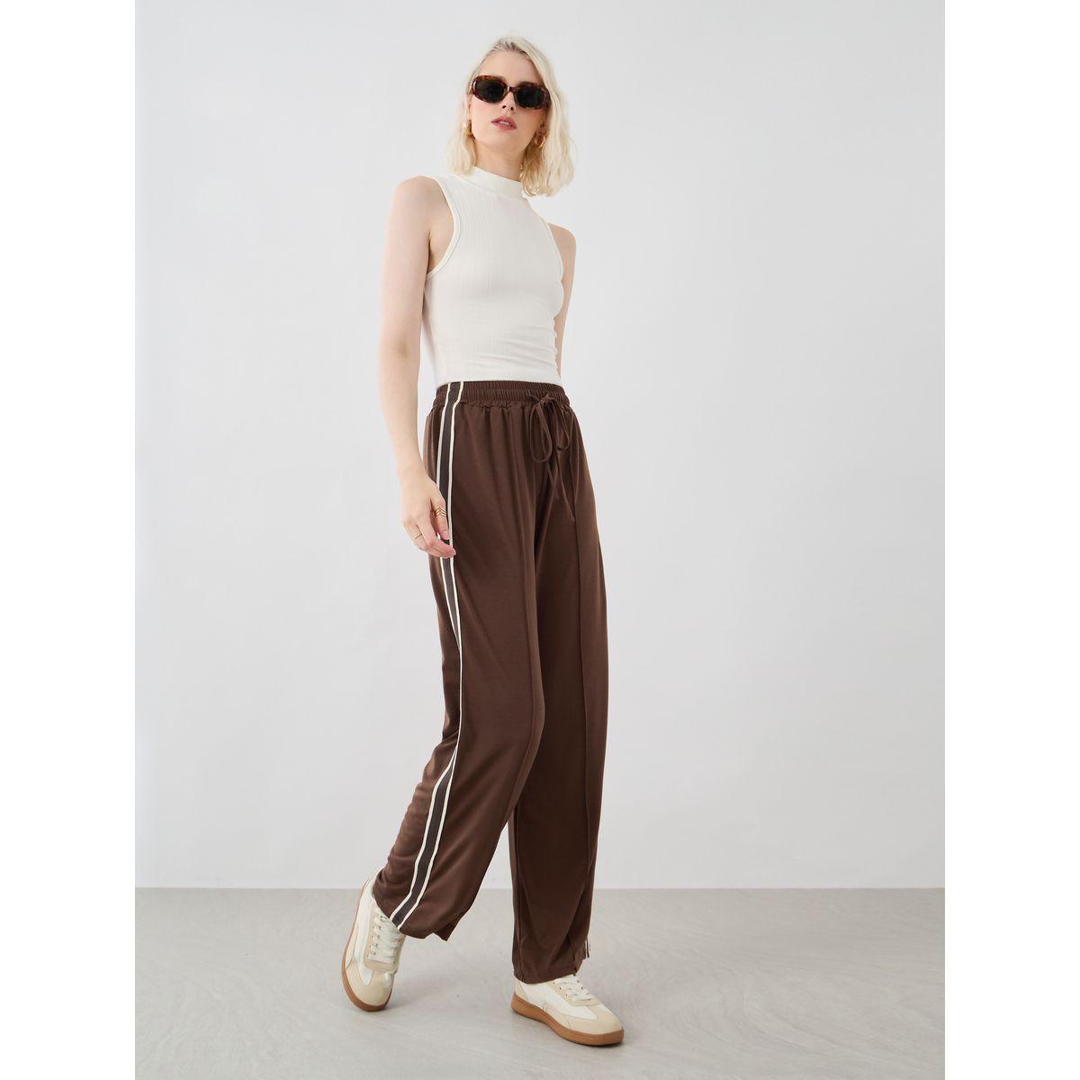 Styli Side Striped Drawstring Waist Wide Leg Joggers-women-clothing-bottoms-joggers-image-2