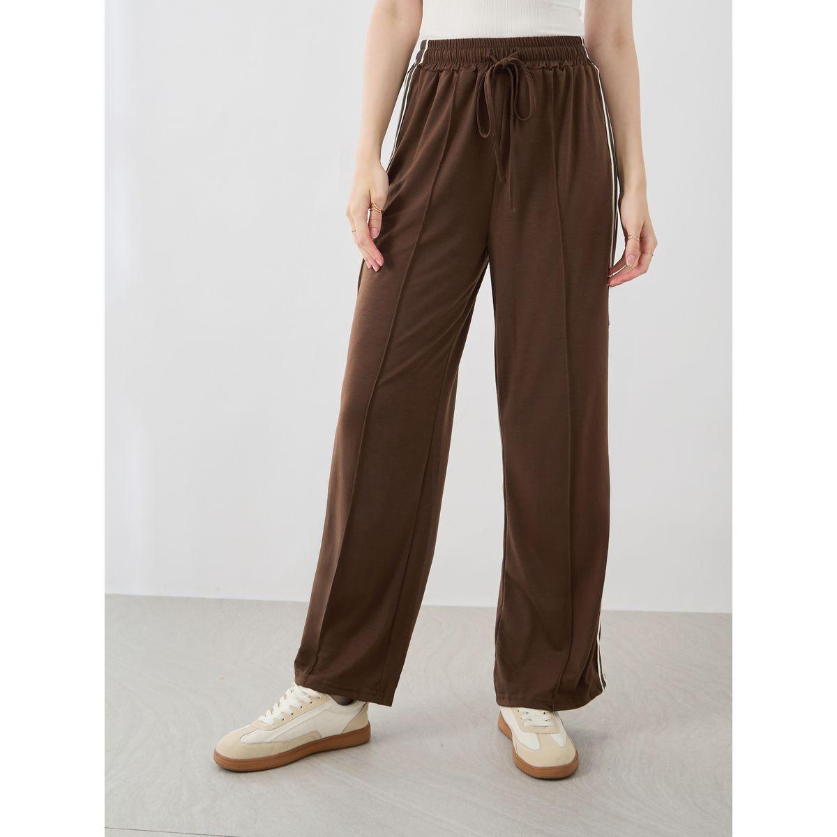 Styli Side Striped Drawstring Waist Wide Leg Joggers-women-clothing-bottoms-joggers-image-3
