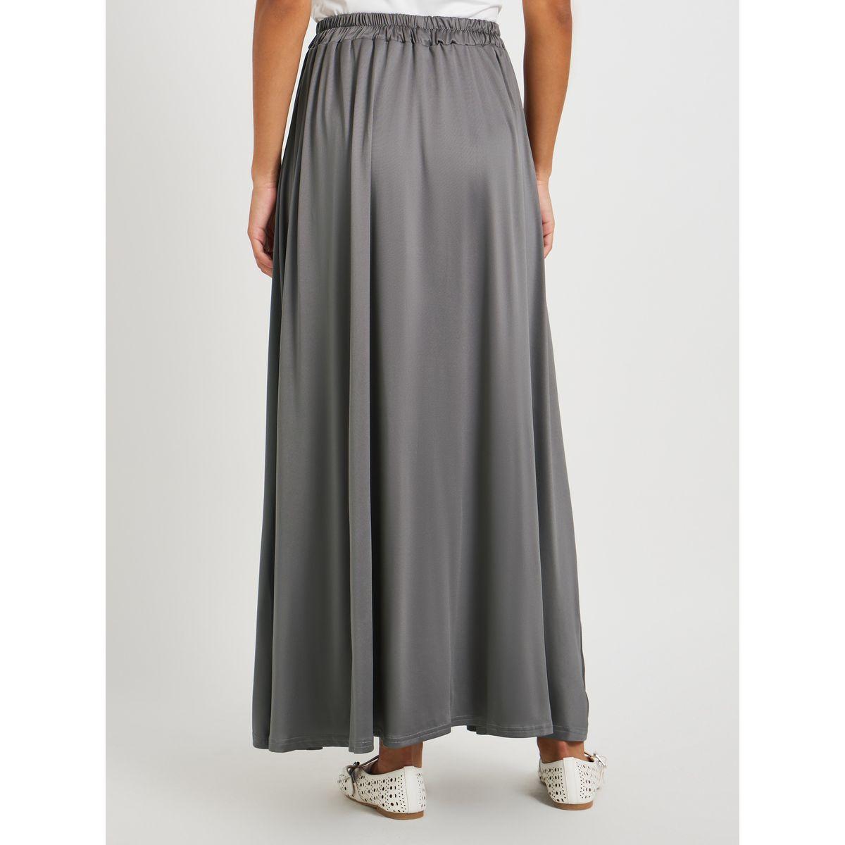Styli Solid Pleated A-Line Maxi Skirt-women-clothing-bottoms-skirts-image-4
