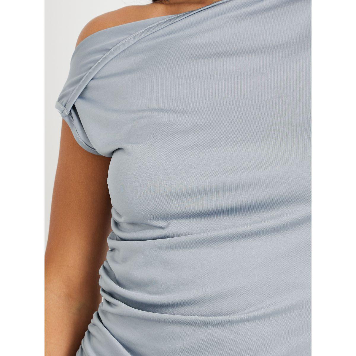 Styli Solid One Shoulder Gathered Detail Blouse-women-clothing-shirtsandblouses-blouses-image-3