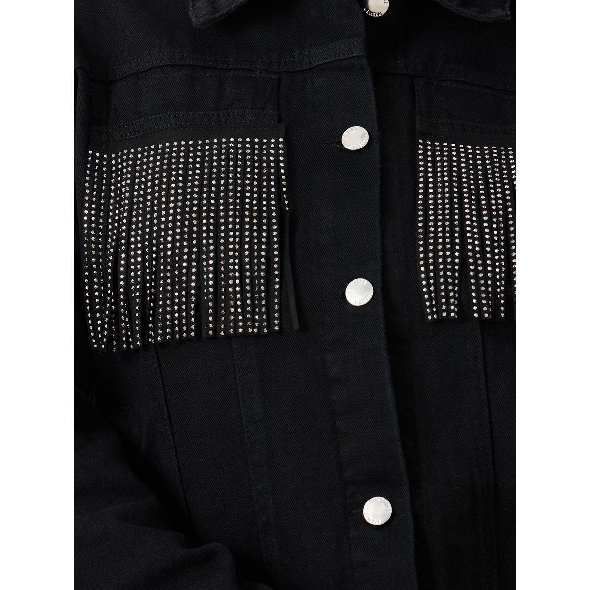 Styli Regular Fit Buttoned Denim Jacket with Frings Detail-women-winterwear-coatsandjackets-jackets-image-5