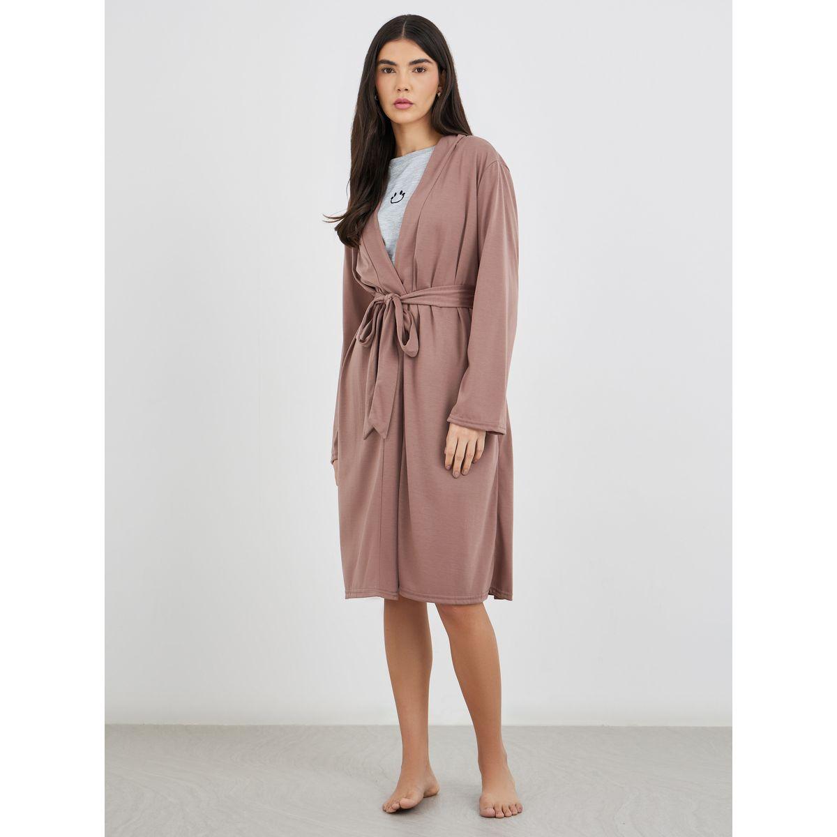 Styli Melange Broad Edge Robe-women-clothing-nightwear-robes-image-2