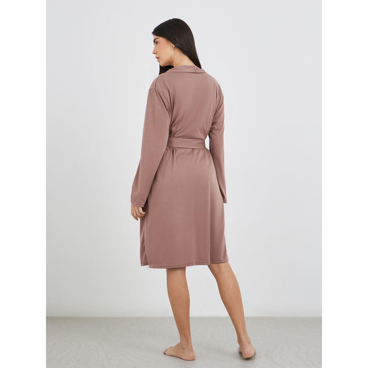 روب بنسيج ميلانج-women-clothing-nightwear-robes-image-5