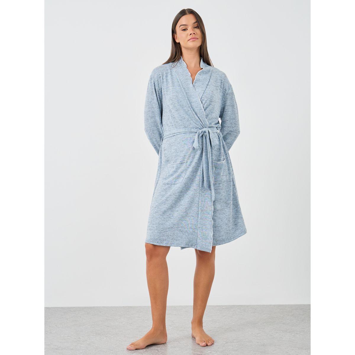 روب بتفاصيل بارزة الملمس وحافة خس-women-clothing-nightwear-robes-image-2