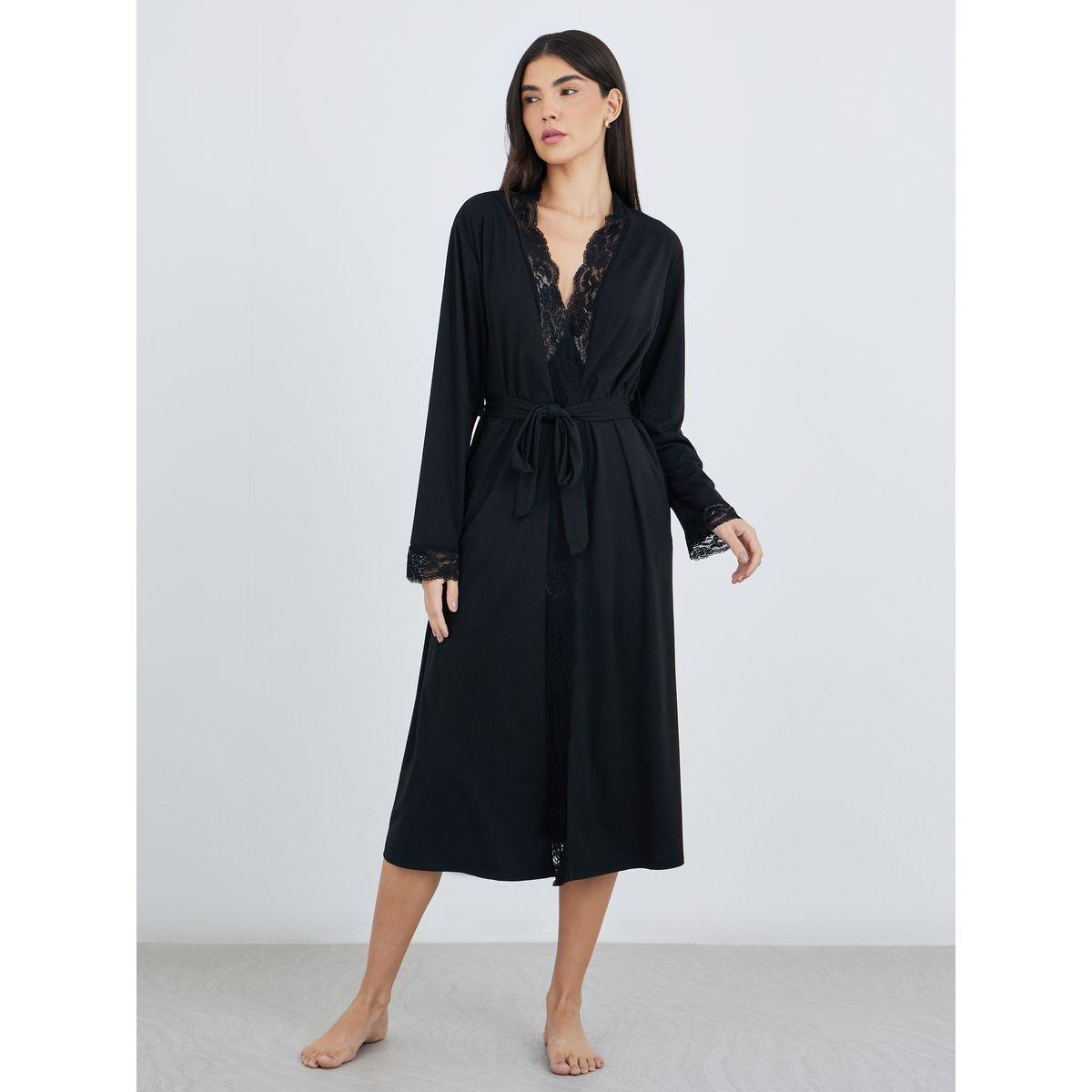 Styli Jersey Lace Edge Robe-women-clothing-nightwear-robes-image-2