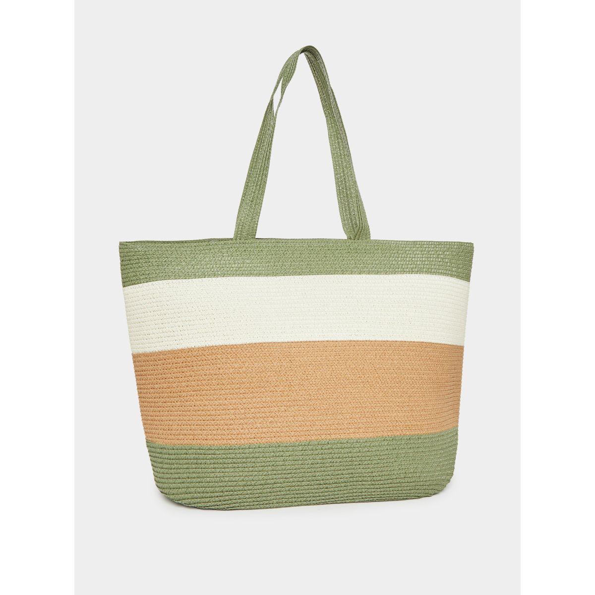 Styli Tri-Tone Weave Design Beach Handbag-women-bagsandwallets-handbags-image-1