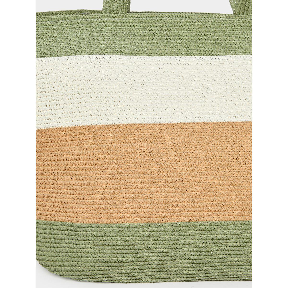 Styli Tri-Tone Weave Design Beach Handbag-women-bagsandwallets-handbags-image-3