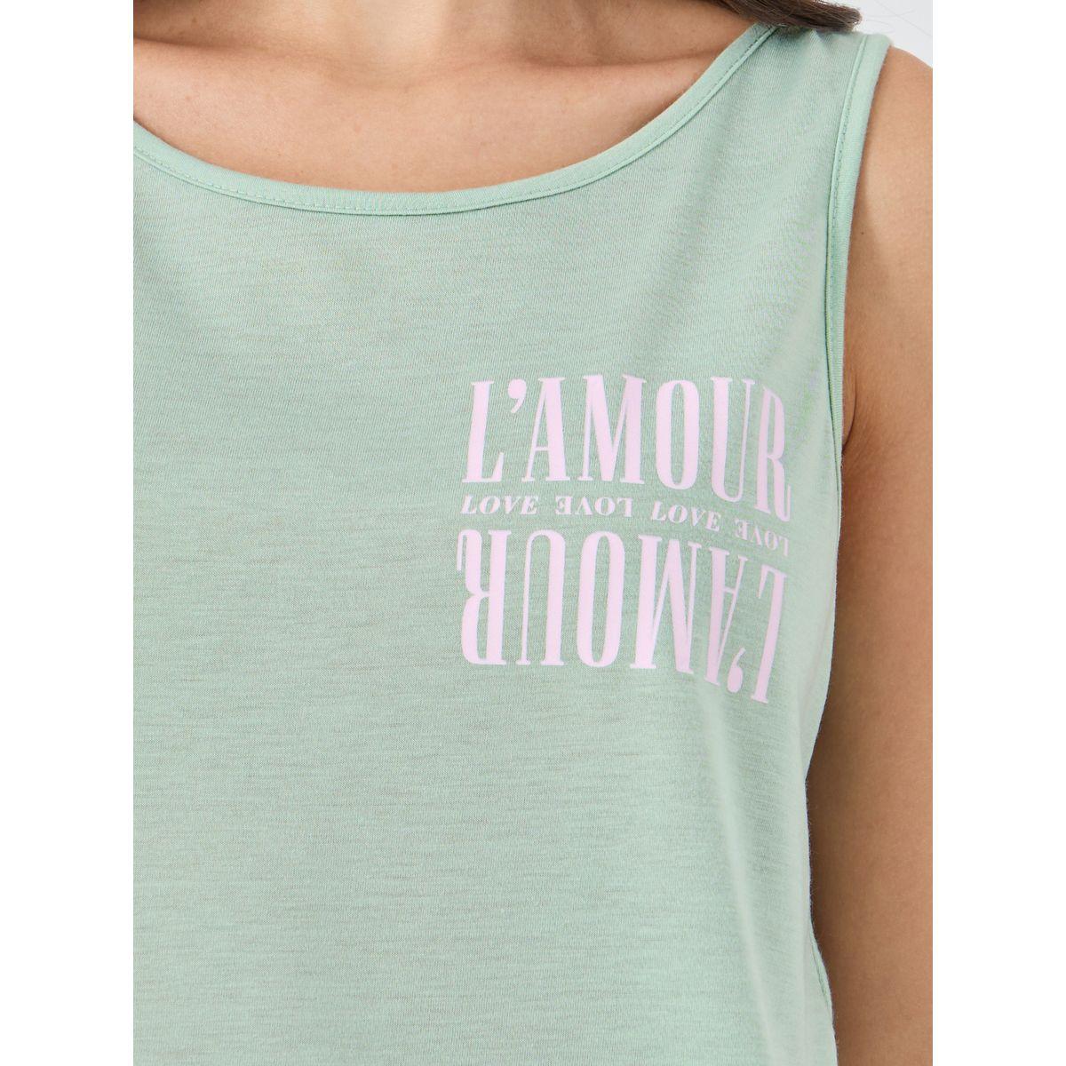 طقم منسق من شورت بيجاما وبلوزة بطبعة كتابة-women-clothing-nightwear-pyjamas-shortsets-image-3