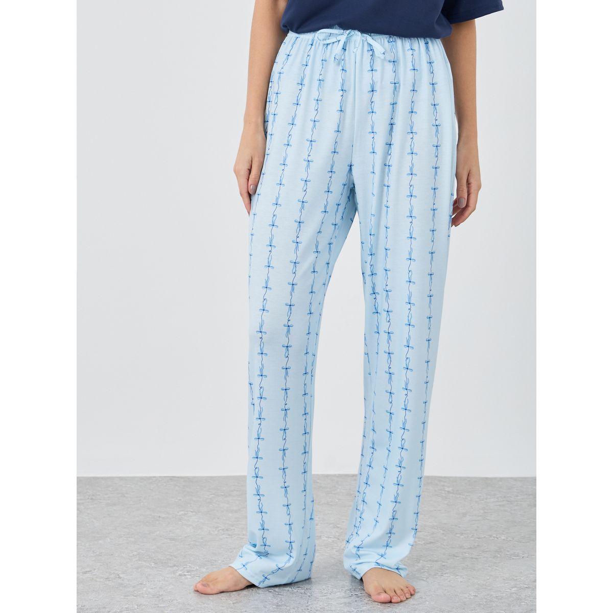 Styli Slogan Print Short Sleeve T-Shirt and Pyjama Set-women-clothing-nightwear-pyjamas-longsets-image-6