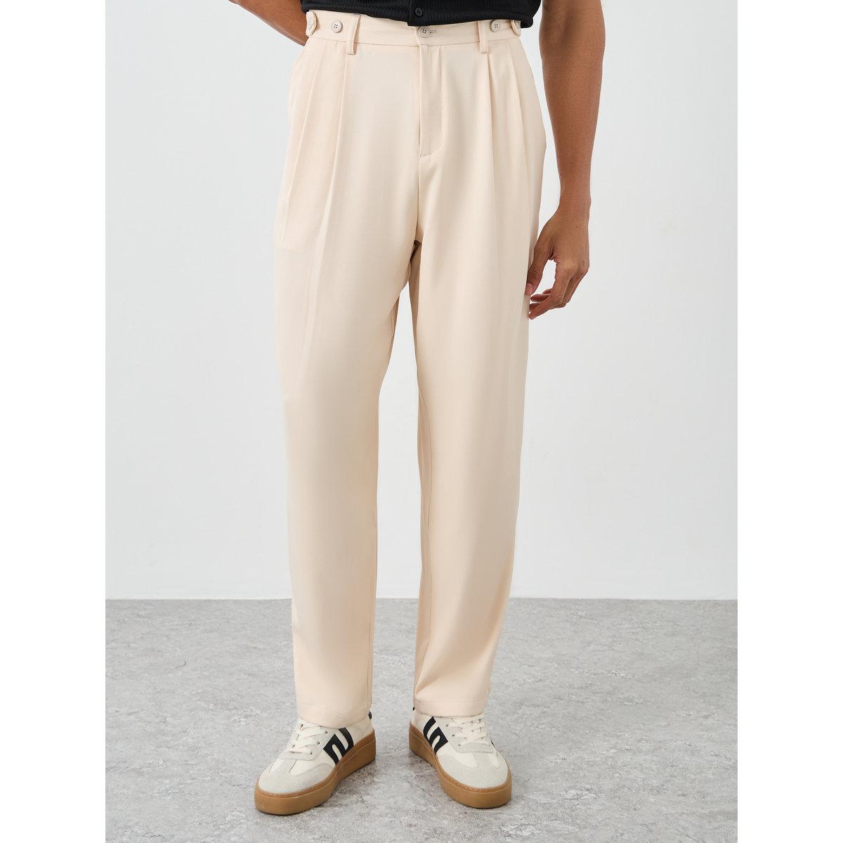 Styli Men Oversized Pleat Detail Trousers-men-clothing-bottoms-trousersandchinos-trousers-image-1