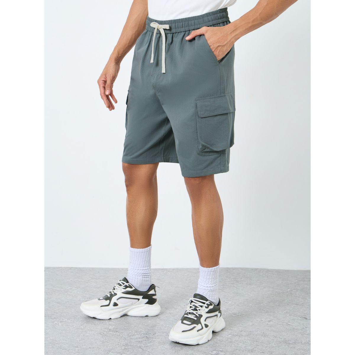 Styli Men Relaxed Fit Cargo Shorts-men-clothing-bottoms-shorts-image-1