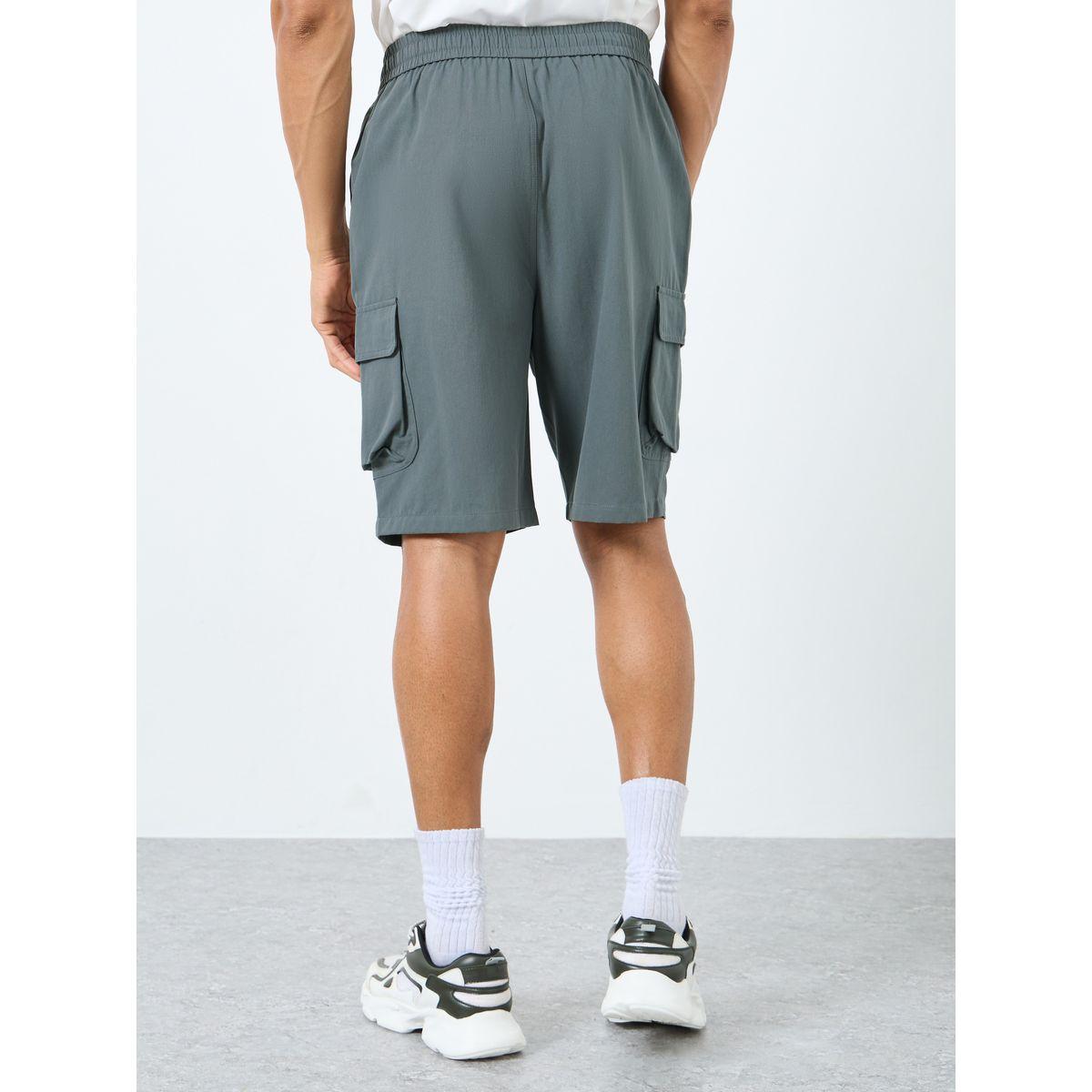 Styli Men Relaxed Fit Cargo Shorts-men-clothing-bottoms-shorts-image-4