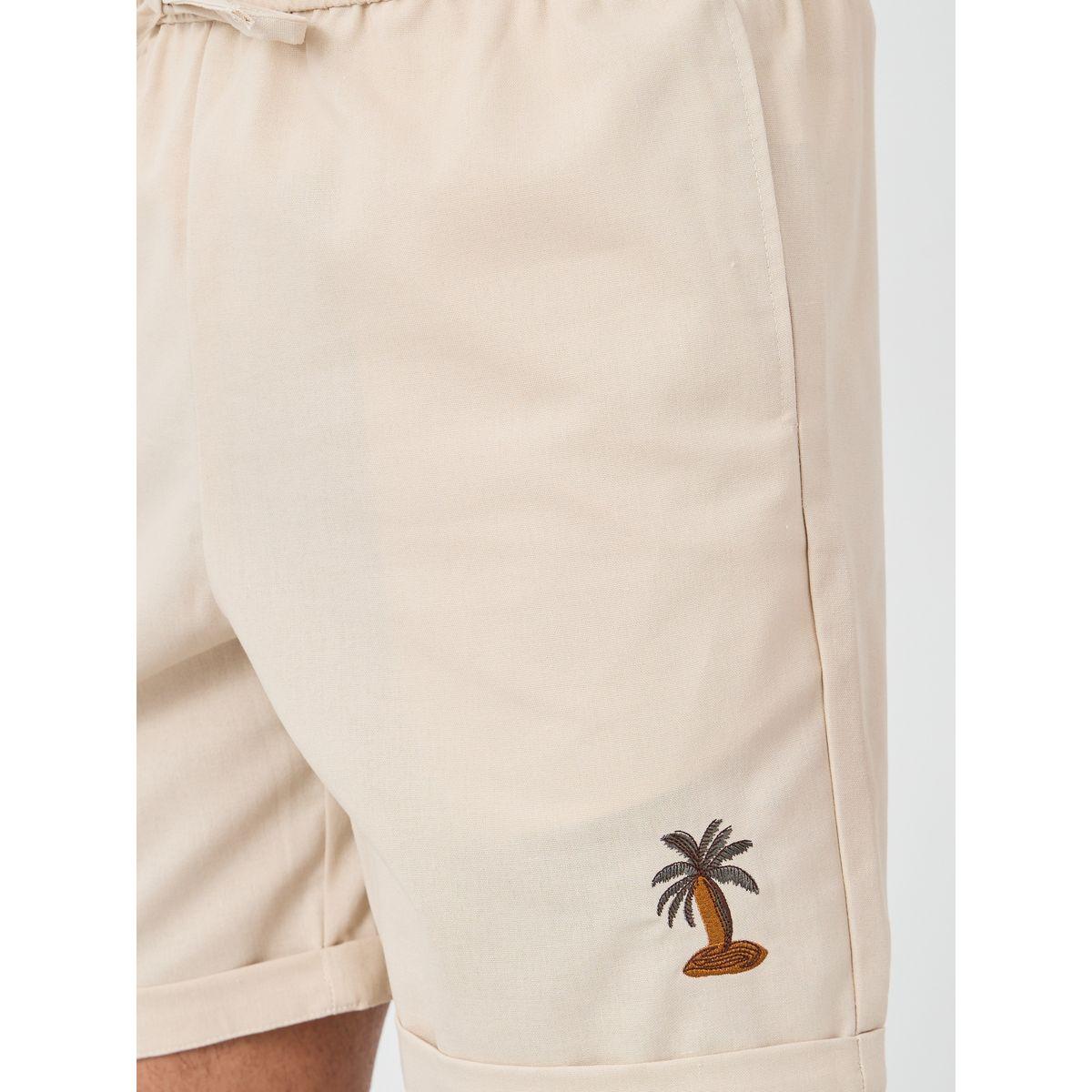 Styli Men Cream Regular Fit Summer Shorts-men-clothing-bottoms-shorts-image-3