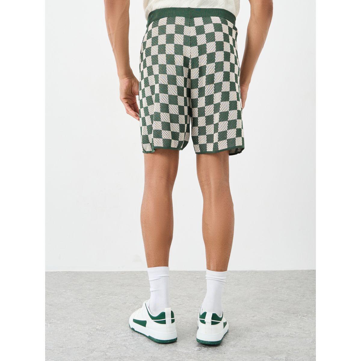 Styli Men Relaxed Fit Crochet Knitted Shorts-men-clothing-bottoms-shorts-image-4