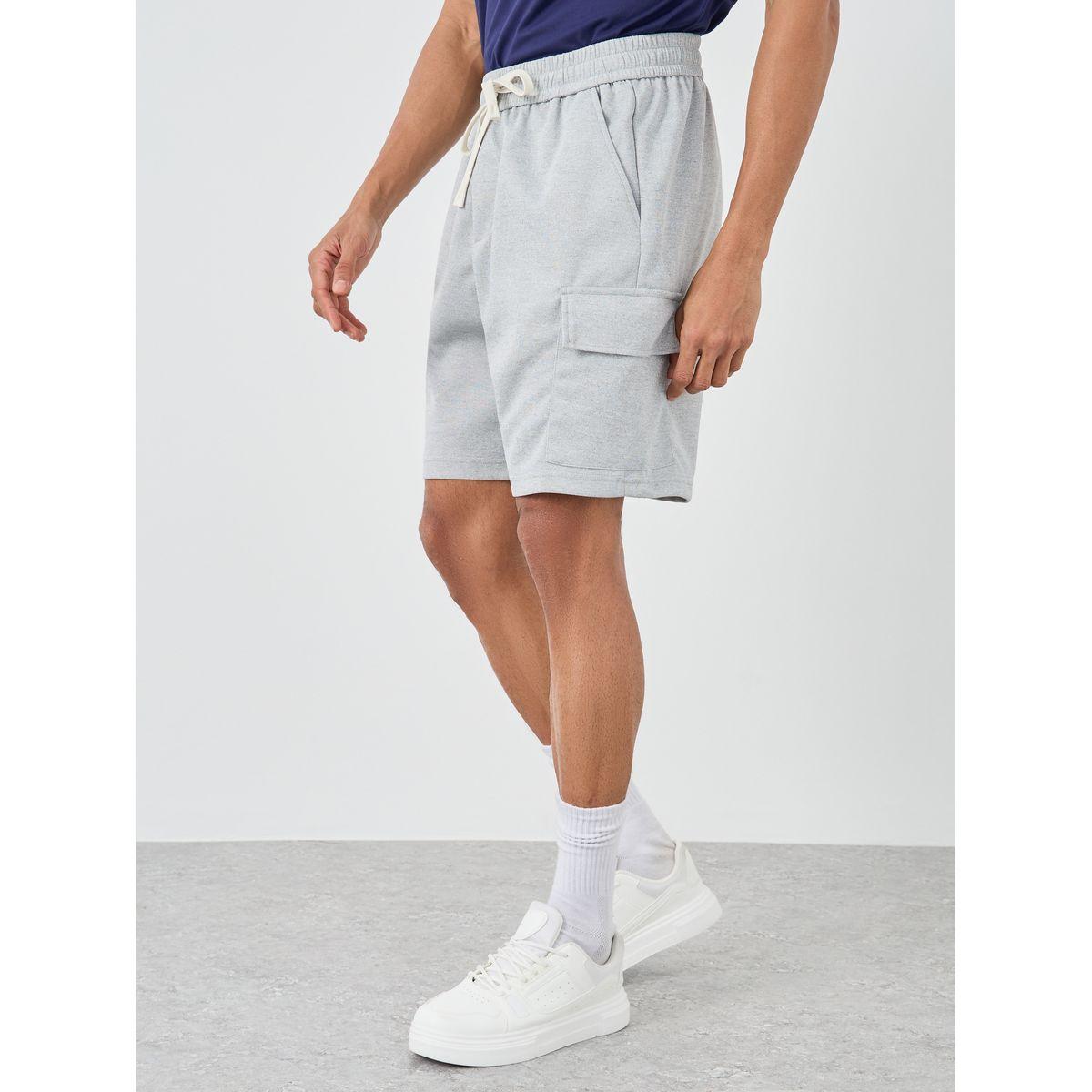 شورت كارجو سادة بقصة مريحة-men-clothing-bottoms-shorts-image-1
