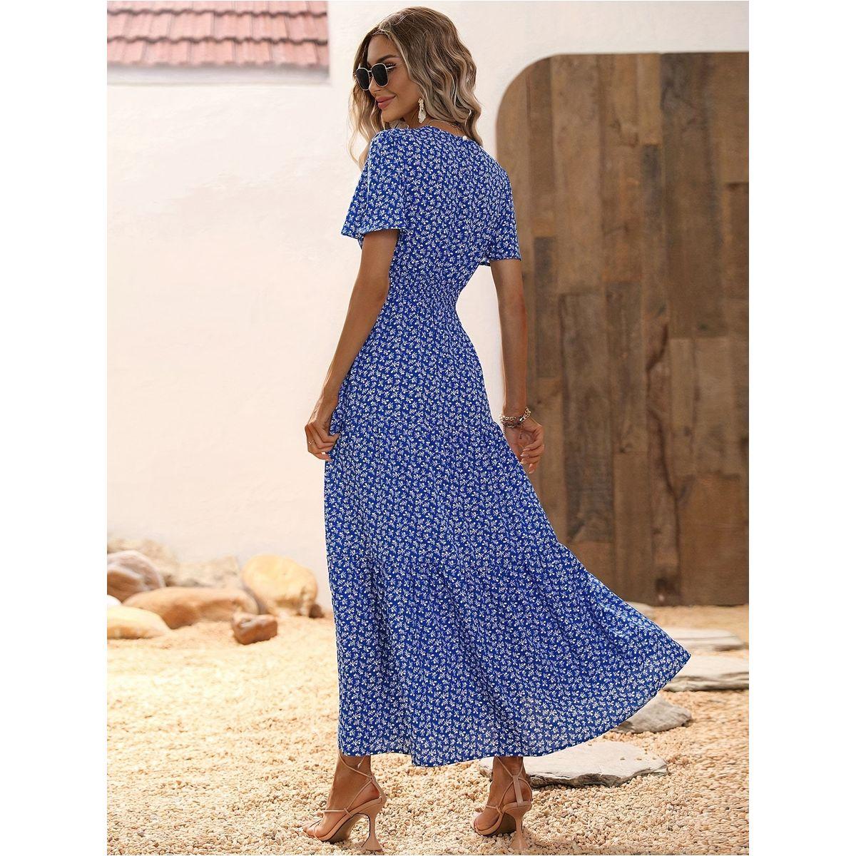 Styli All-Over Print Round Neck Midi Dress-women-clothing-dresses-image-3