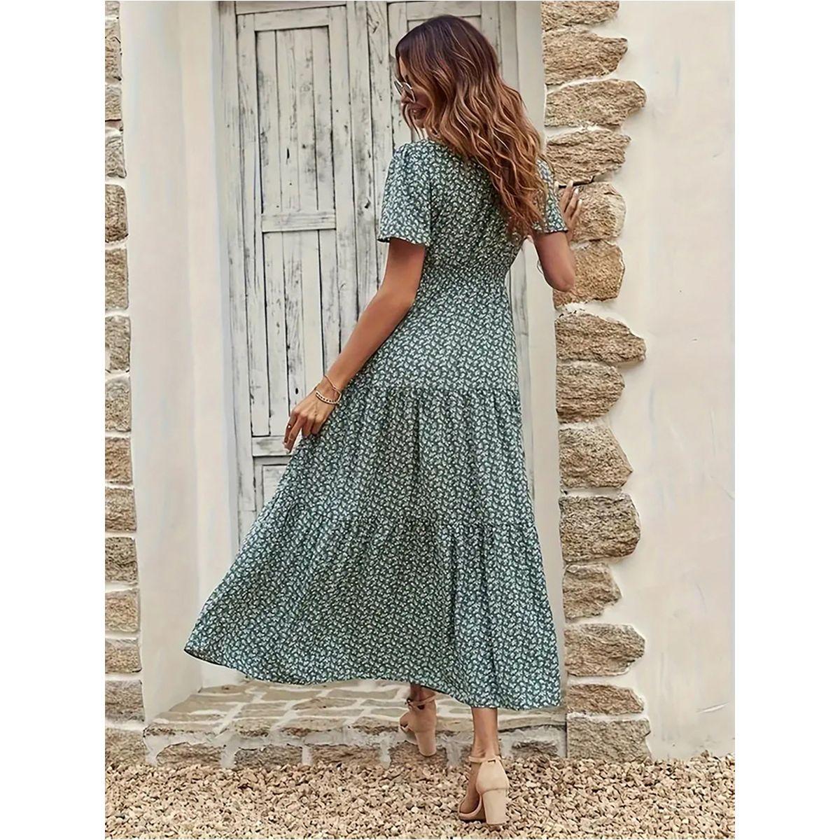 فستان ميدي مطبع بالكامل مع ياقة دائرية-women-clothing-dresses-image-3