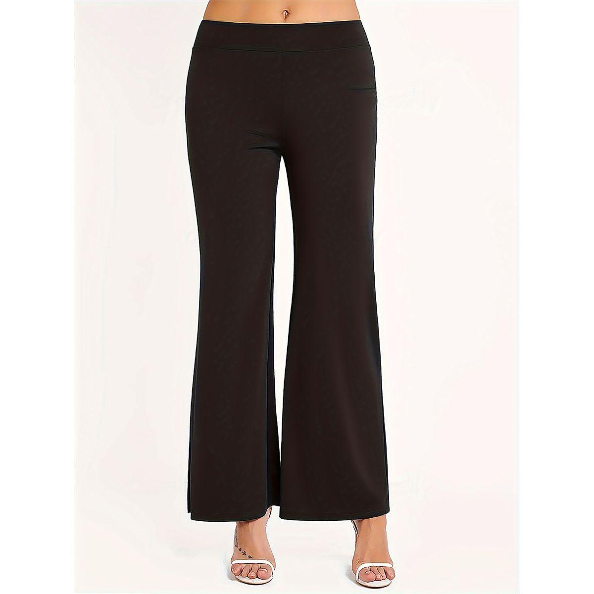 Rowena Solid Fit and Flare Mid Rise Trousers-women-clothing-bottoms-trousers-image-1