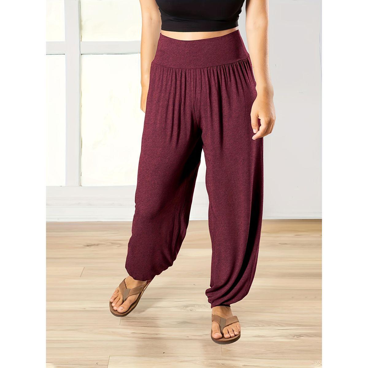 Styli Solid Loose Fit Wide Waist Lantern Pants-women-clothing-bottoms-trousers-image-1