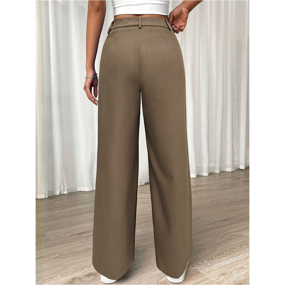 Styli High Rise Pleated Detail Wide Leg Pants-women-clothing-bottoms-trousers-image-3