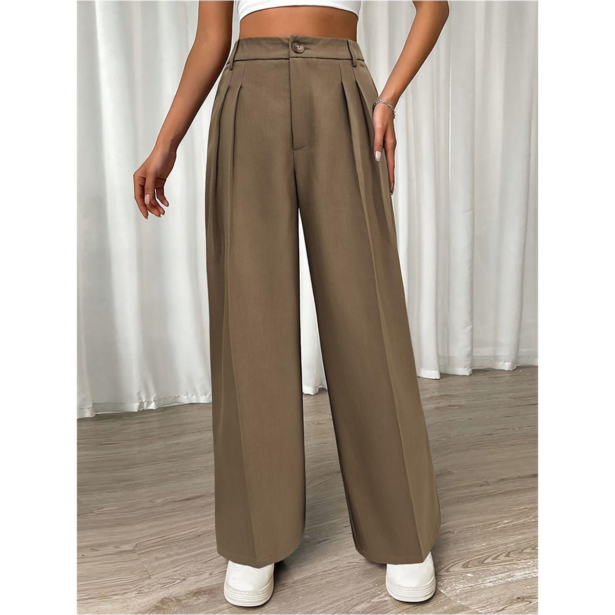 Styli High Rise Pleated Detail Wide Leg Pants-women-clothing-bottoms-trousers-image-5