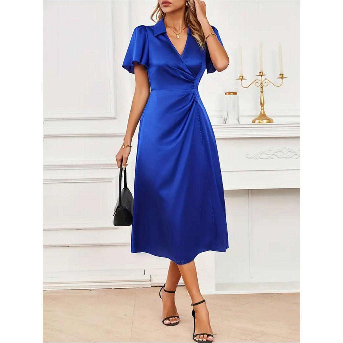Styli Slid V-Neck Short Sleeve Wrap Midi Dress-women-clothing-dresses-image-6