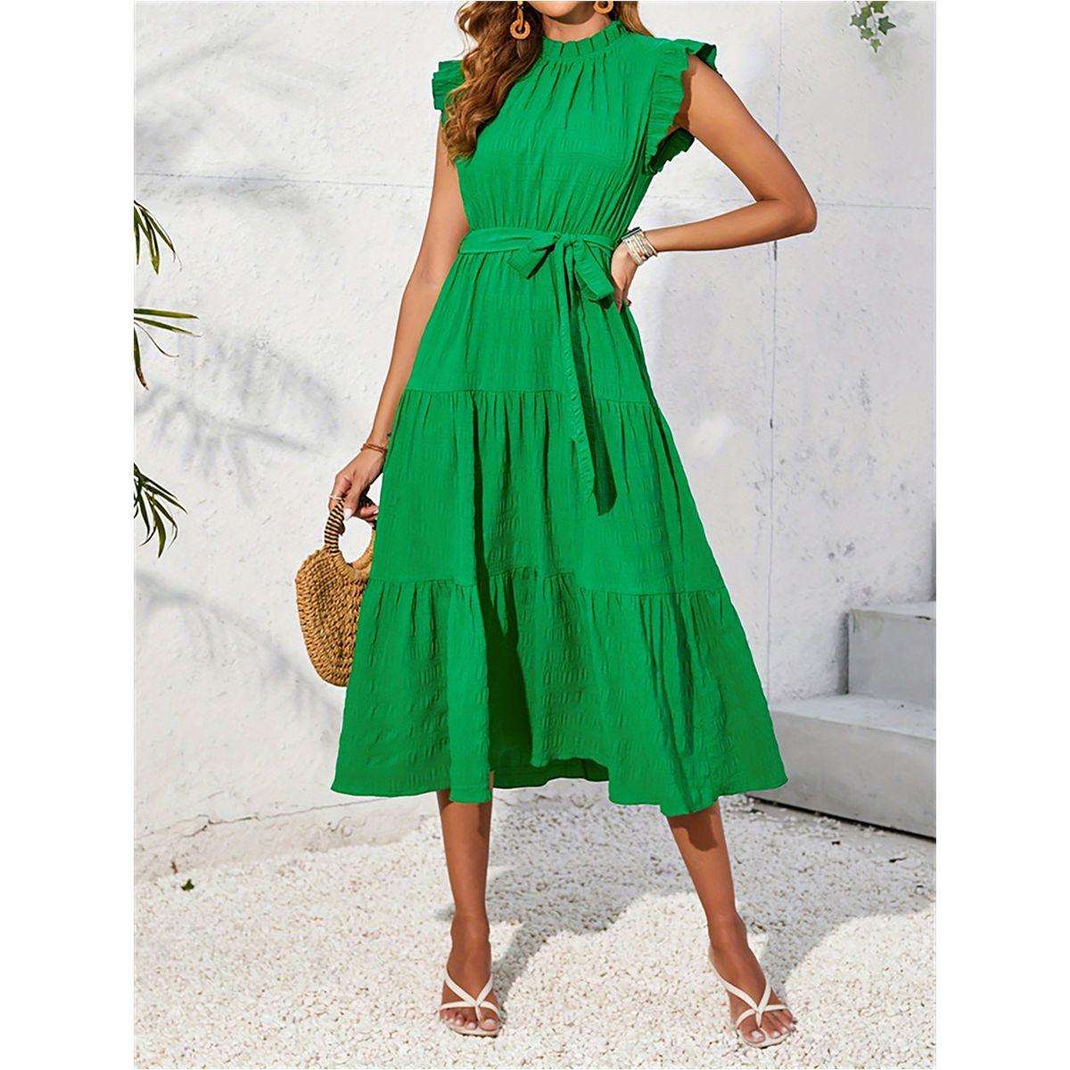 Styli Ruffled Detail Sleeveless Tiered Midi Dress-women-clothing-dresses-image-5