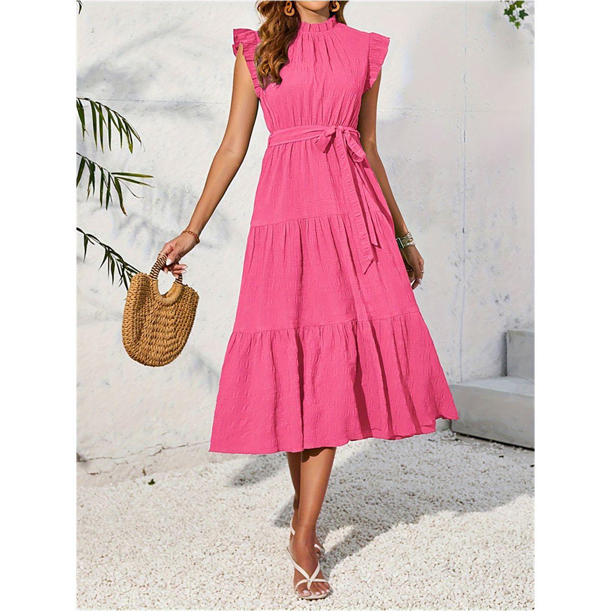 Styli Ruffled Detail Sleeveless Tiered Midi Dress-women-clothing-dresses-image-4