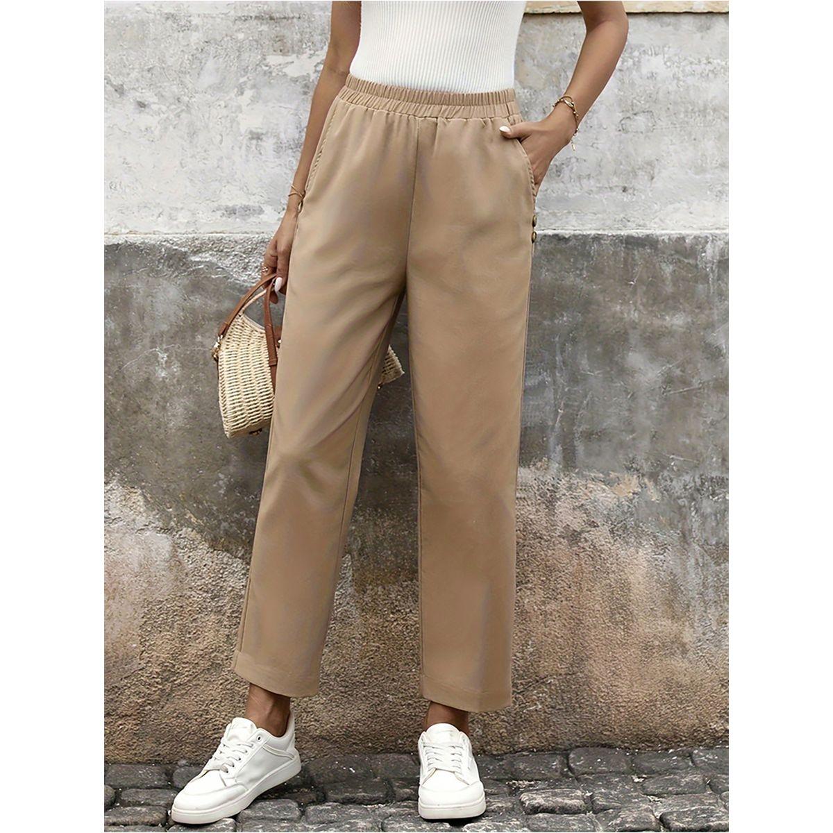 Styli Solid Elastic Waist Loose Fit Pants-women-clothing-bottoms-trousers-image-2