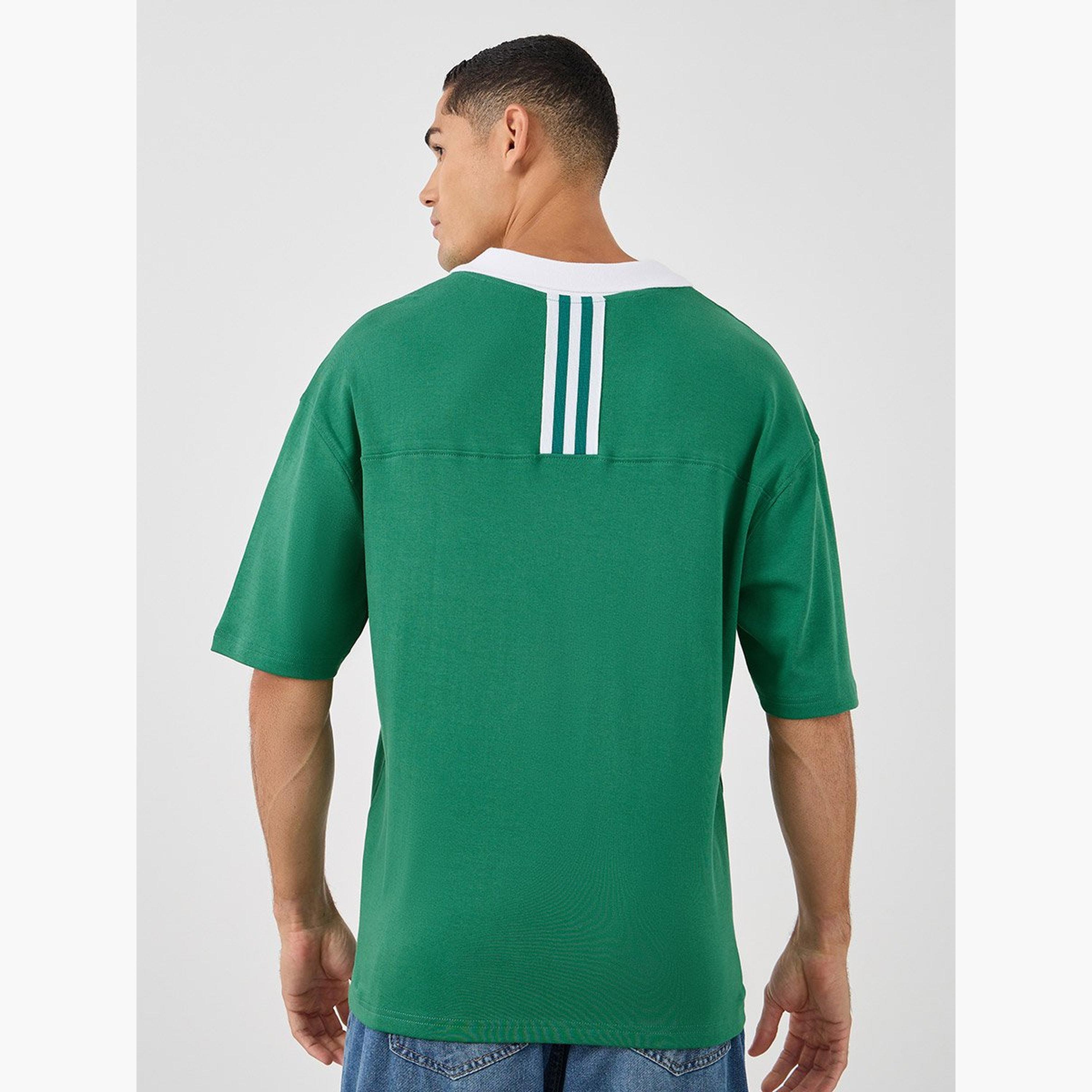 ستايلي - تي شيرت بولو للرجال مقاس كبير بطبعة جرافيكية لون أخضر-men-clothing-sportswearandactivewear-tshirtsandpolos-image-5