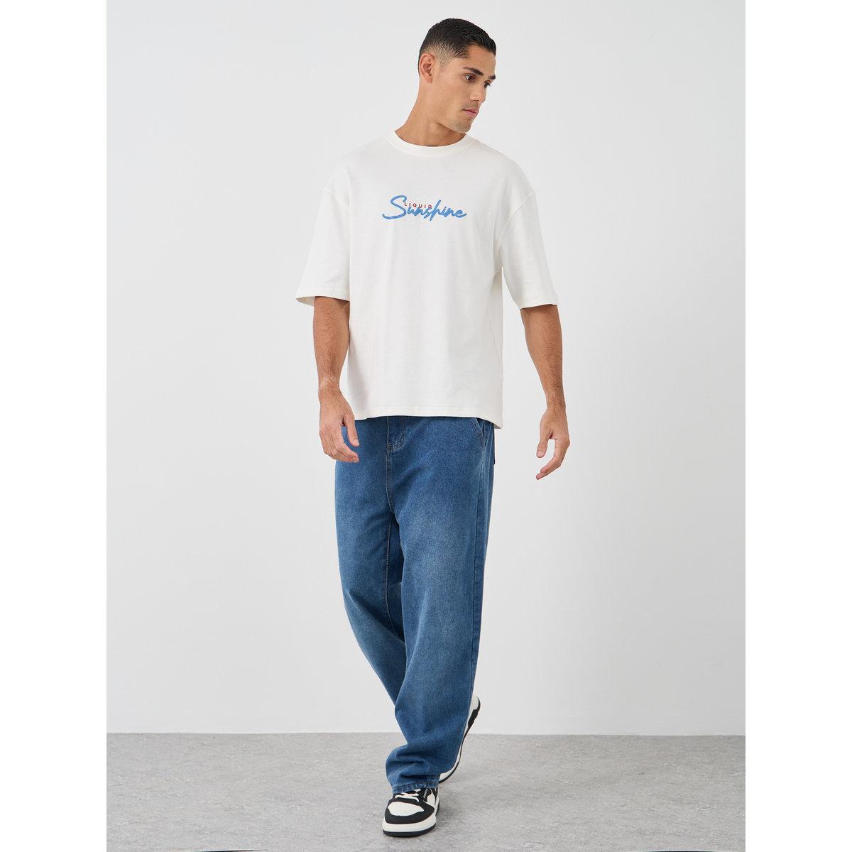 تيشيرت فضفاض مطبع بطبعة جرافيك-men-clothing-tshirtsandpolos-tshirts-image-2