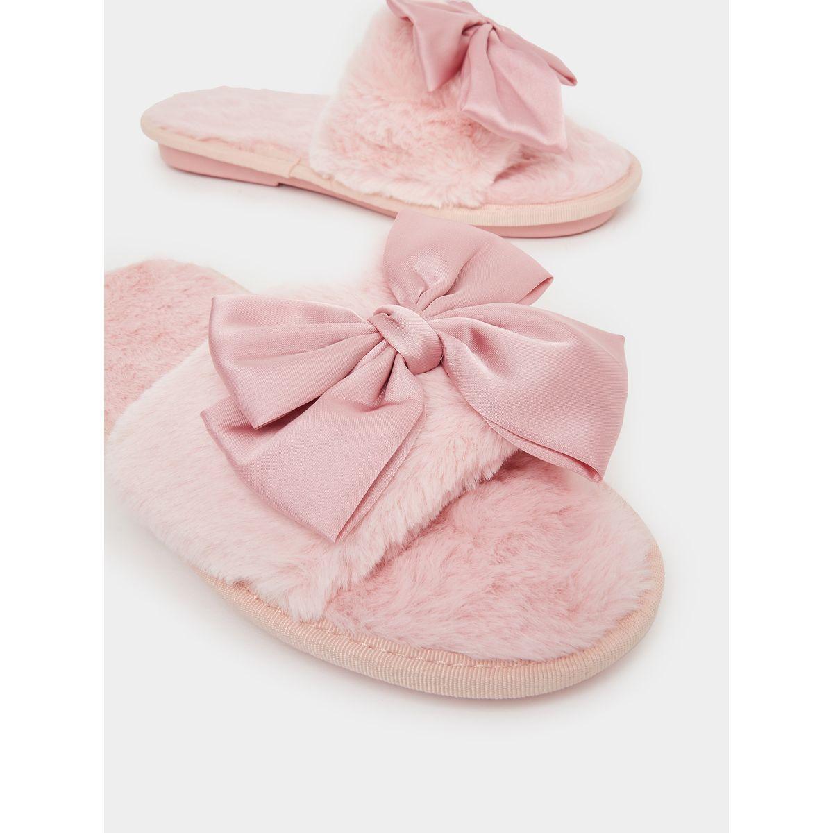 Styli Bow Detail Slip On Slippers-women-shoes-bedroomslippers-image-4