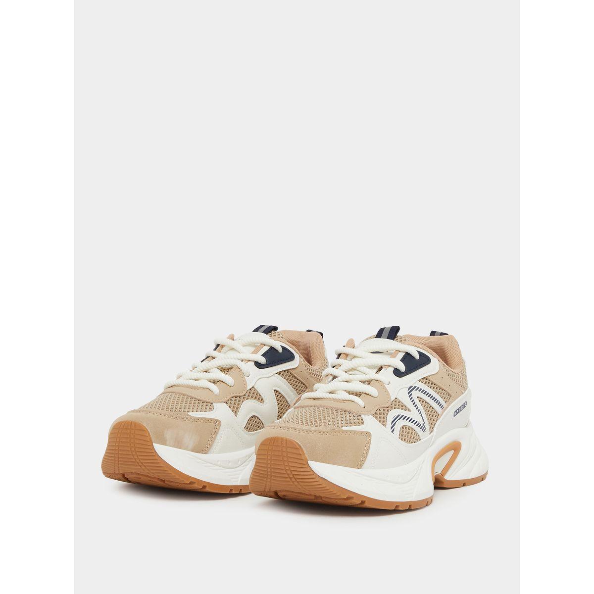 Styli Textured Platform Lace Up Sneakers-women-shoes-sneakers-image-2