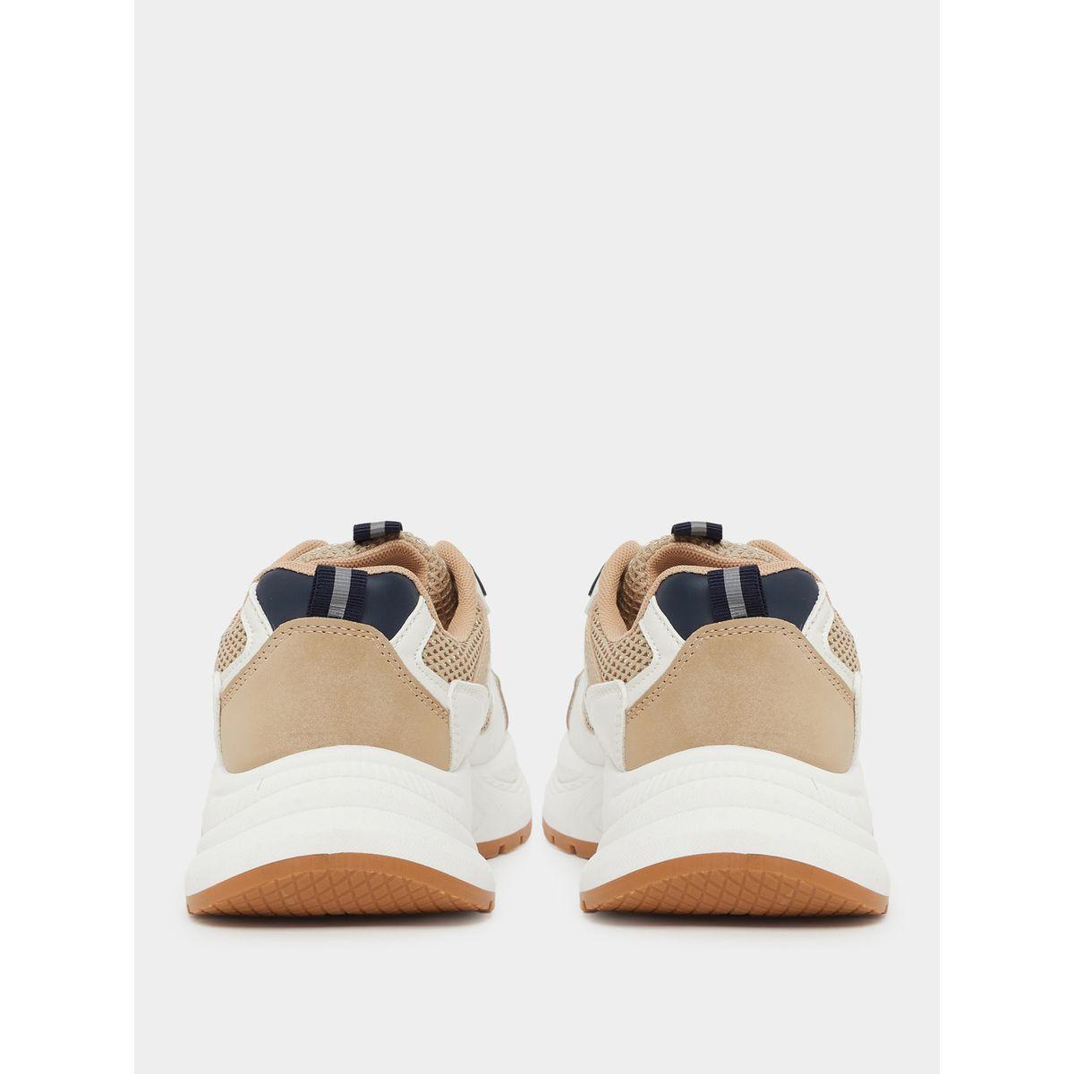 Styli Textured Platform Lace Up Sneakers-women-shoes-sneakers-image-4