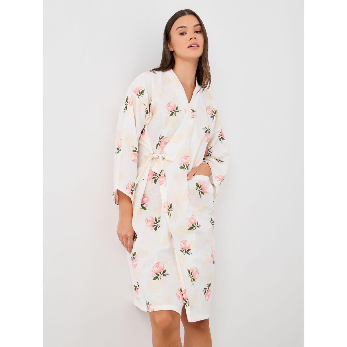 روب مطبع بالكامل مع ربطة جانبية-women-clothing-nightwear-robes-image-1
